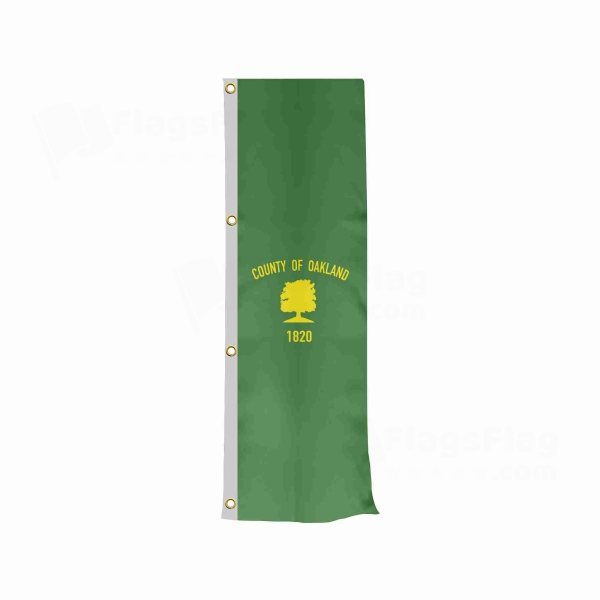 Oakland County Michigan Vertically Raised Flags