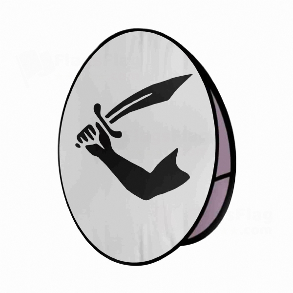 Of Edward Davis Buccaneer Round Cloth Banner Display Stands