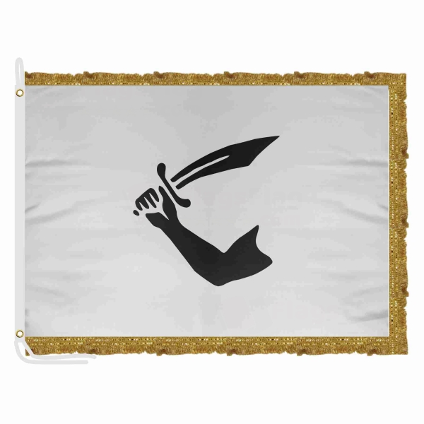 Of Edward Davis Buccaneer Satin Office Flag