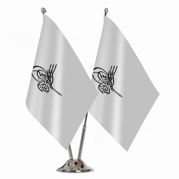 Of Ottoman Tugra The Black Binary Table Flag