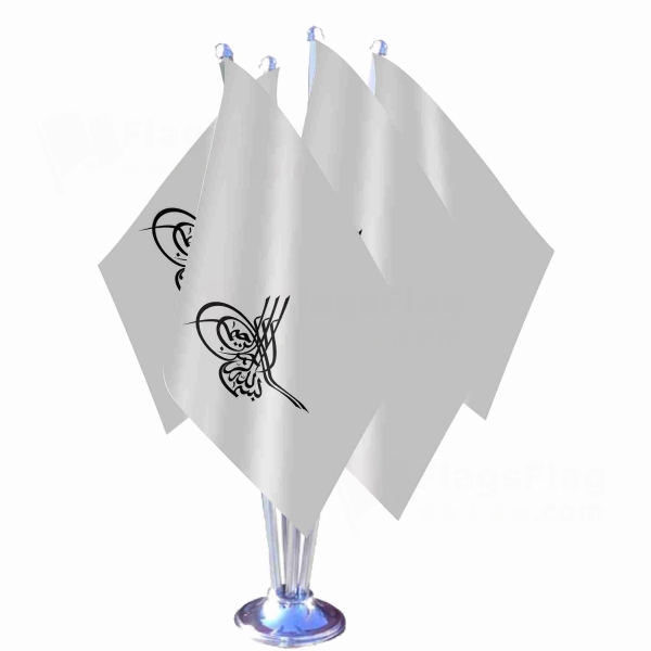 Of Ottoman Tugra The Black Quadruple Table Flag