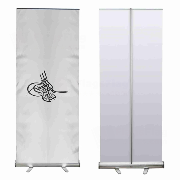 Of Ottoman Tugra The Black Roll Up Banner