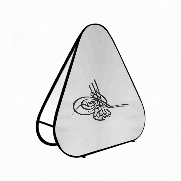 Of Ottoman Tugra The Black Triangle Fabric Banner Display Stands