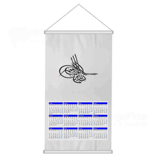 Of Ottoman Tugra The Black Woven Fabric Digital Printing Calendar