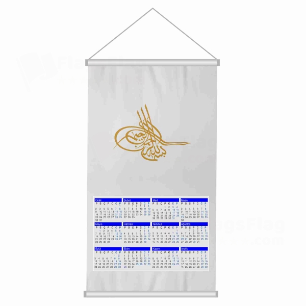 Of Ottoman Tugra The Gold Woven Fabric Digital Printing Calendar