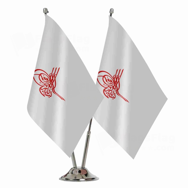 Of Ottoman Tugra The Red Binary Table Flag