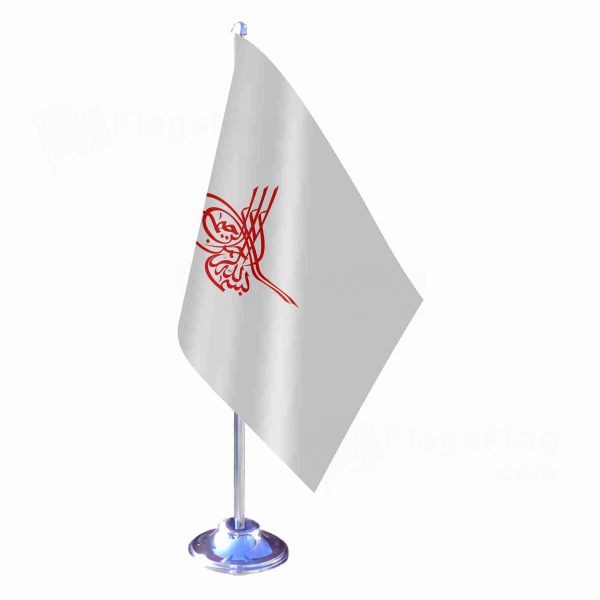 Of Ottoman Tugra The Red Single Table Flag