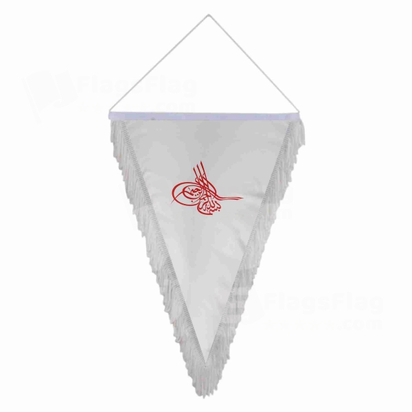 Of Ottoman Tugra The Red Triangle Fringed Streamers
