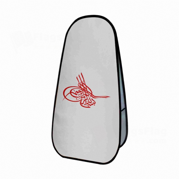 Of Ottoman Tugra The Red Vertical Cloth Banner Display Stands
