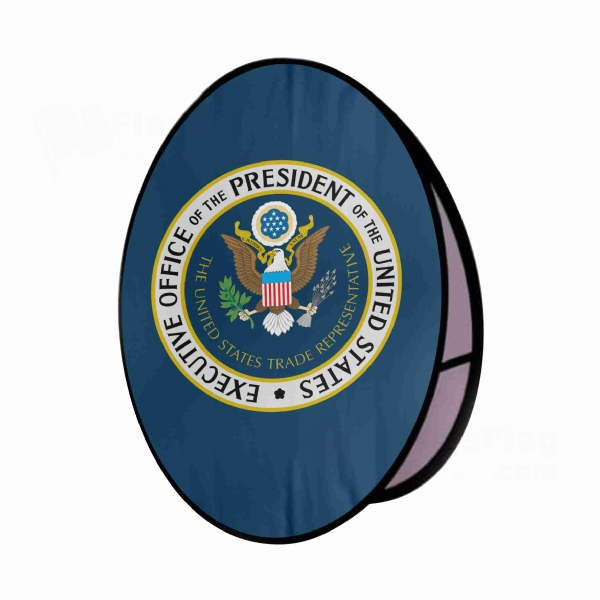 Office Of The United States Trade Representative Round Cloth Banner Display Stands
