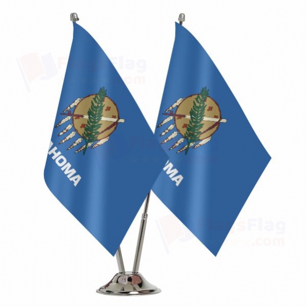 Oklahoma 2 Table Flags