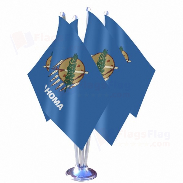 Oklahoma Quadruple Table Flag