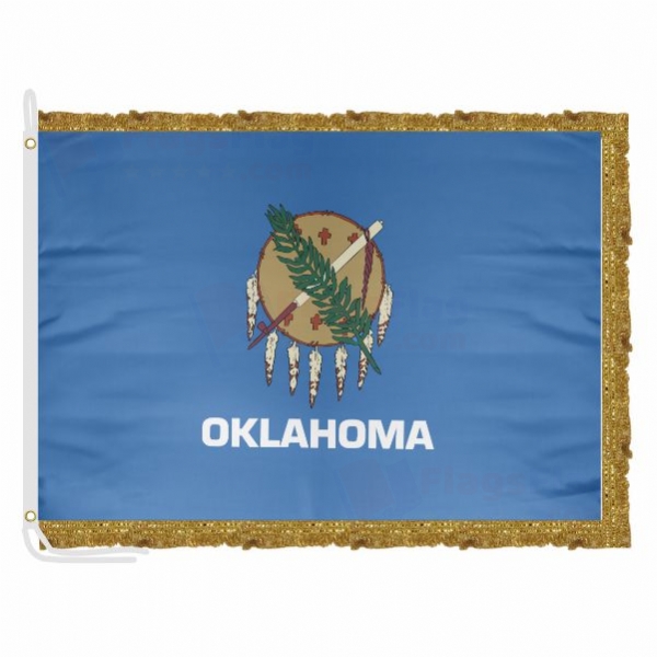 Oklahoma Satin Office Flag