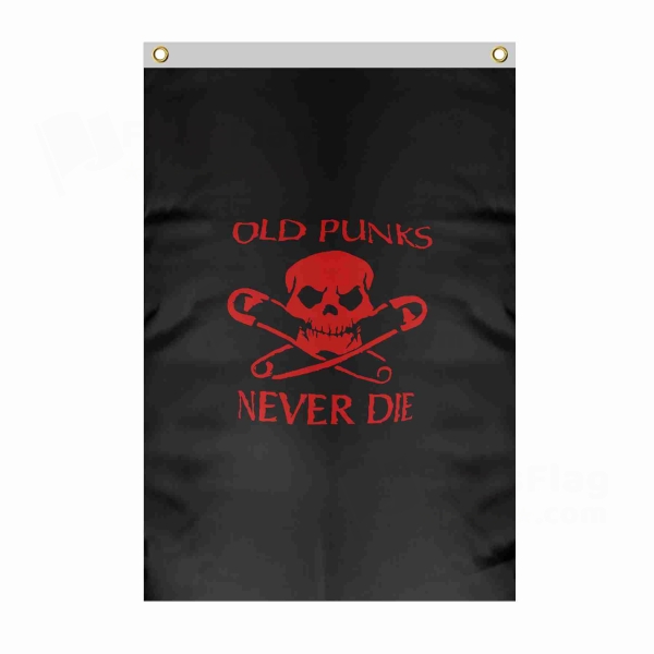 Old Punk Flag Price Old Punk Large Size Flag Hanging on Building
