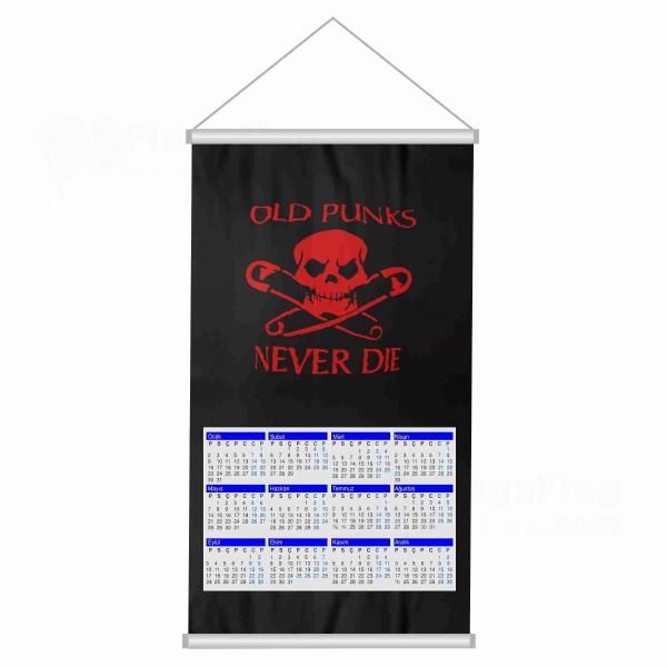 Old Punk Flag Price Old Punk Woven Fabric Digital Printing Calendar