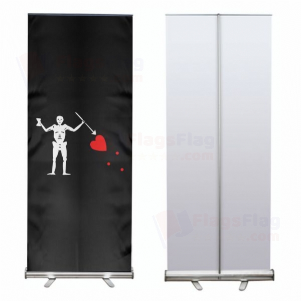 Old Roger Black Charles Harris Roll Up Banner