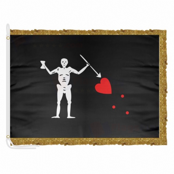 Old Roger Black Charles Harris Satin Office Flag