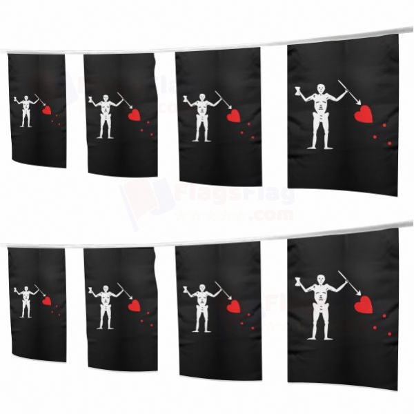 Old Roger Black Charles Harris Square String Flags