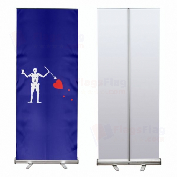 Old Roger Blue Charles Harris Roll Up Banner