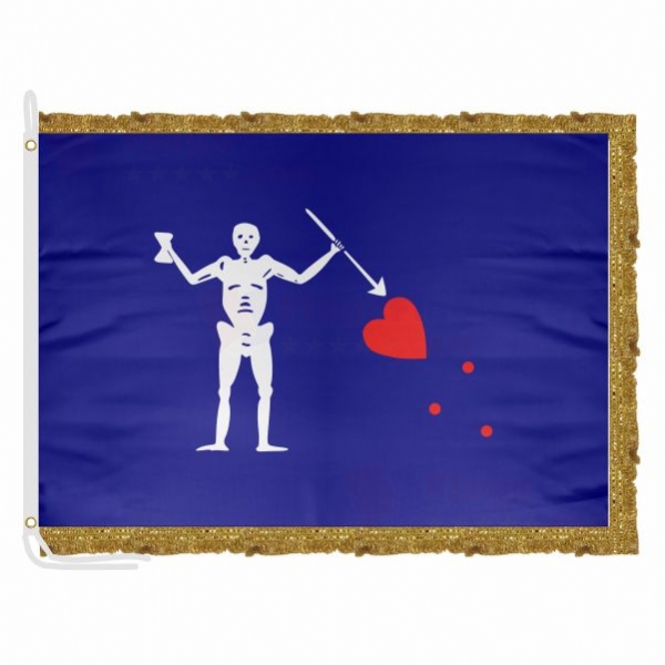 Old Roger Blue Charles Harris Satin Office Flag