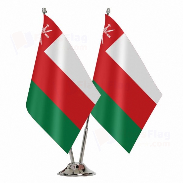 Oman 2 Table Flags