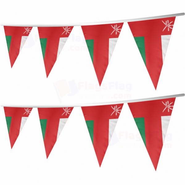 Oman Stringed Triangle Flag