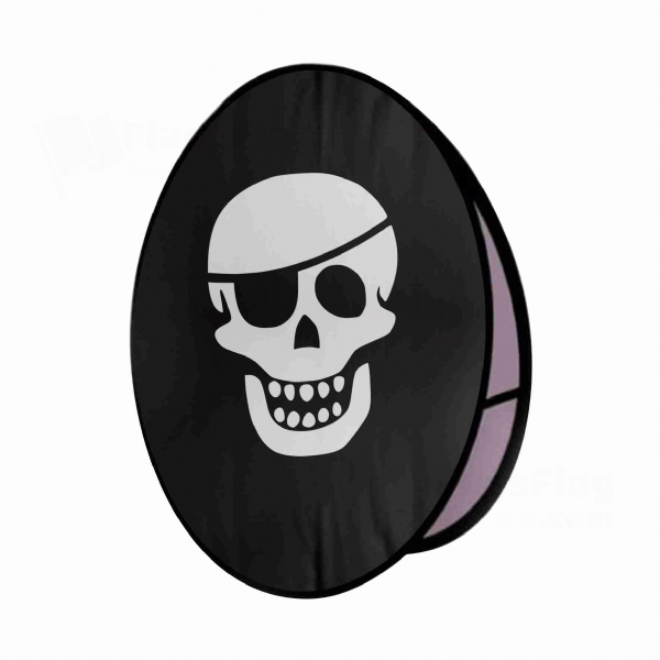 One Eye Pete Round Cloth Banner Display Stands