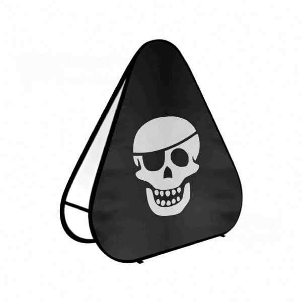 One Eye Pete Triangle Fabric Banner Display Stands