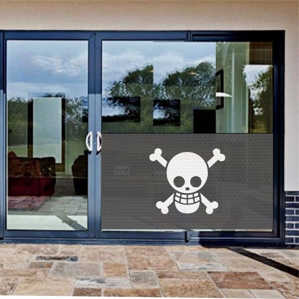 One Piece Jolly Roger Glass Film One Piece Jolly Roger One Way Vision Printing