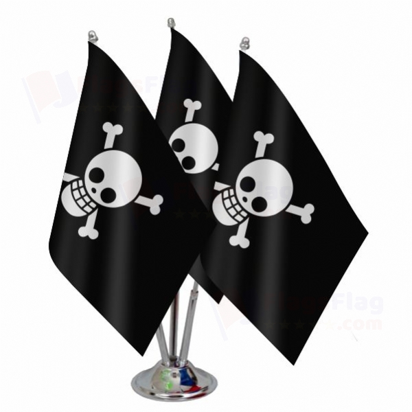 One Piece Jolly Roger Triple Table Flag