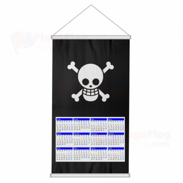 One Piece Jolly Roger Woven Fabric Digital Printing Calendar