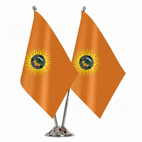 Orange County California 2 Table Flags