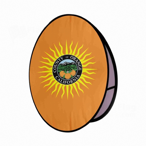 Orange County California Round Cloth Banner Display Stands