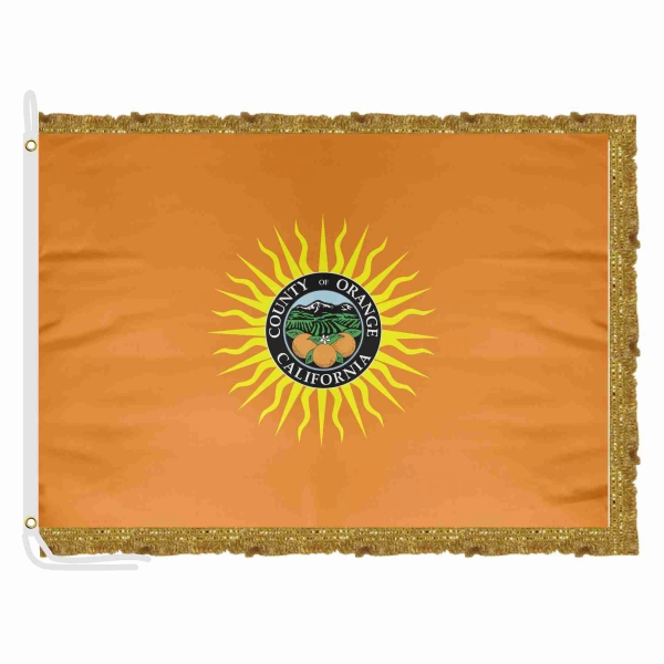 Orange County California Satin Office Flag