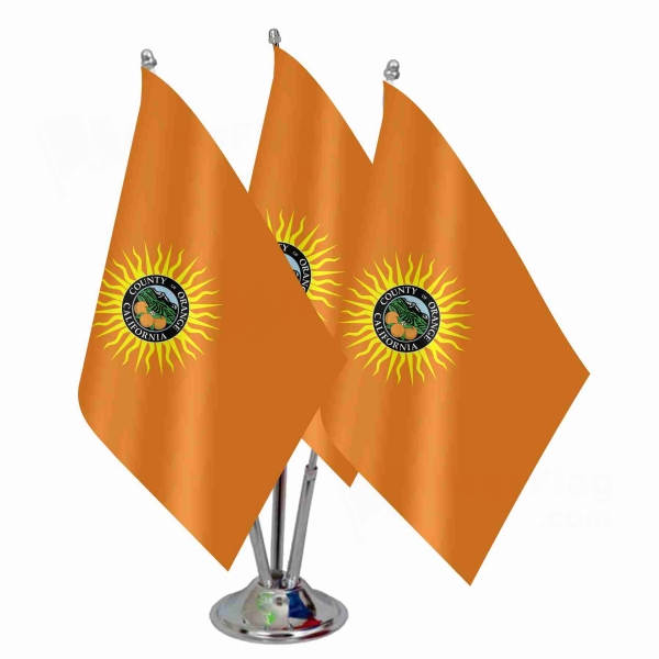 Orange County California Triple Table Flag
