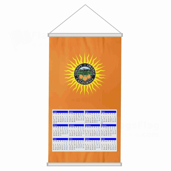 Orange County California Woven Fabric Digital Printing Calendar