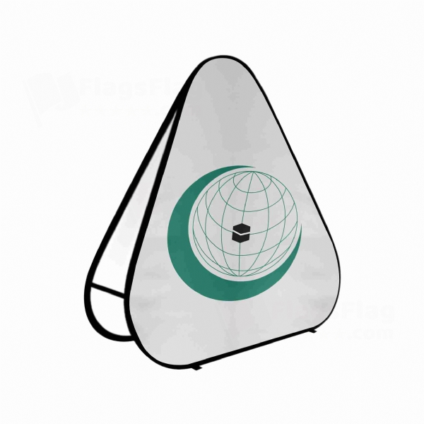 Organisation Of Islamic Cooperation Triangle Fabric Banner Display Stands