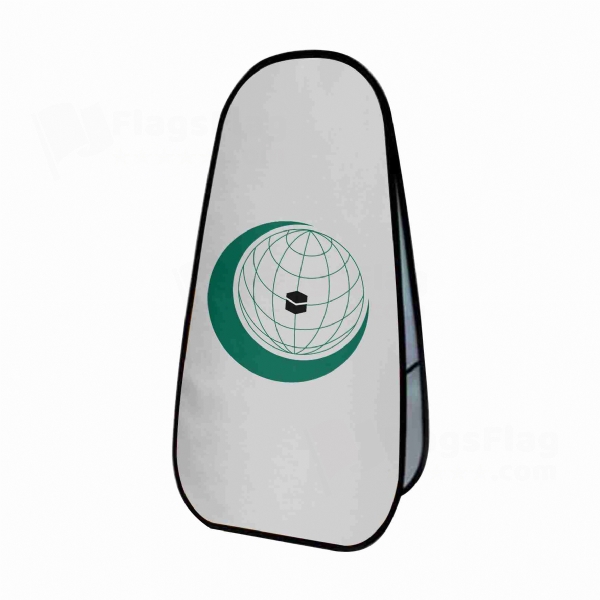 Organisation Of Islamic Cooperation Vertical Cloth Banner Display Stands