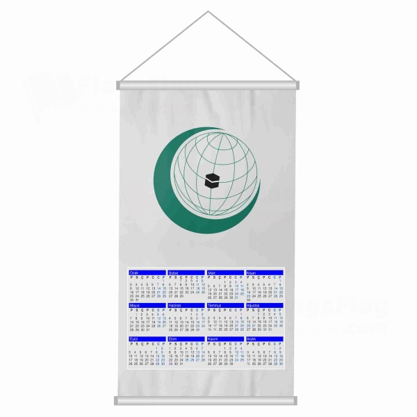 Organisation Of Islamic Cooperation Woven Fabric Digital Printing Calendar