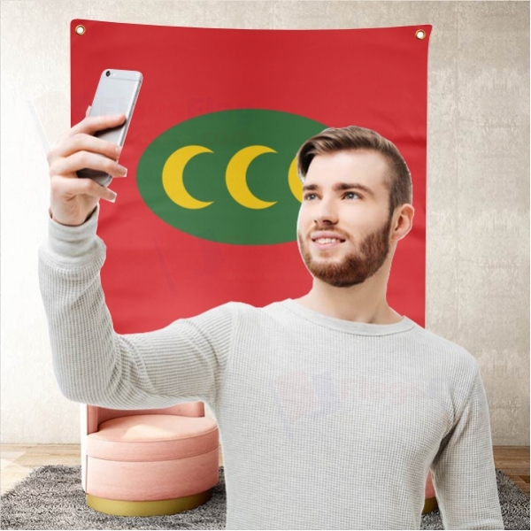 Ottoman Empire Horizontal 3 Crescent Version Background Selfie Shooting Landscapes