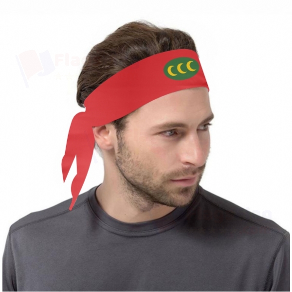 Ottoman Empire Horizontal 3 Crescent Version Digital Print Bandanas