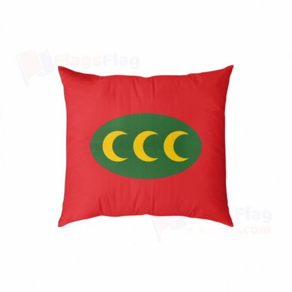 Ottoman Empire Horizontal 3 Crescent Version Digital Printed Pillow Cover