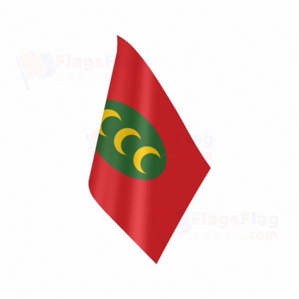 Ottoman Empire Horizontal 3 Crescent Version Table Flag