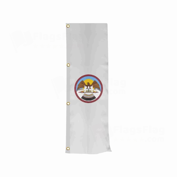 Ouray Reservation Vertically Raised Flags
