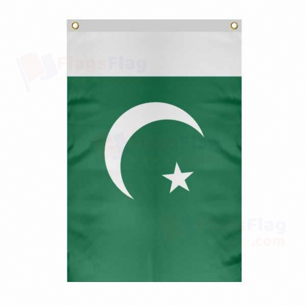 Pakistan Large Size Flag Hanging on Building