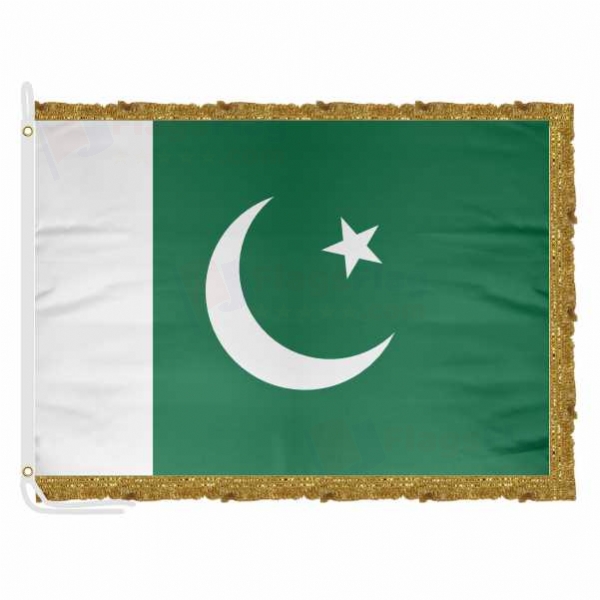 Pakistan Satin Office Flag