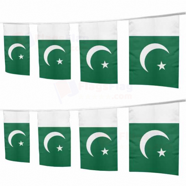 Pakistan Square String Flags
