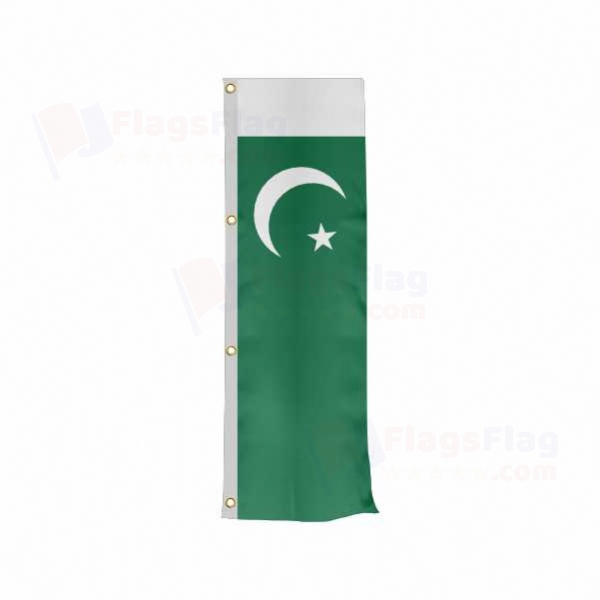 Pakistan Vertically Raised Flags