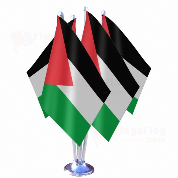 Palestine Quadruple Table Flag
