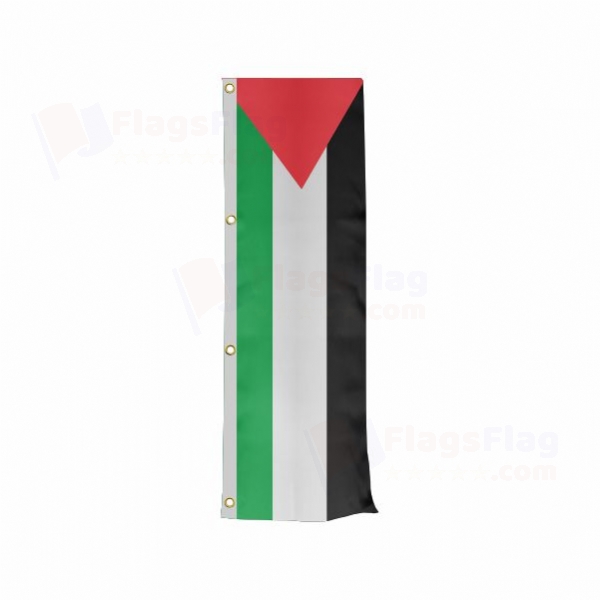 Palestine Vertically Raised Flags